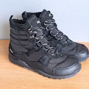 Xero Alpine Men’s 7.5 Black Waterproof Faux Fur Winter Snow Boots Barefoot 40.5
